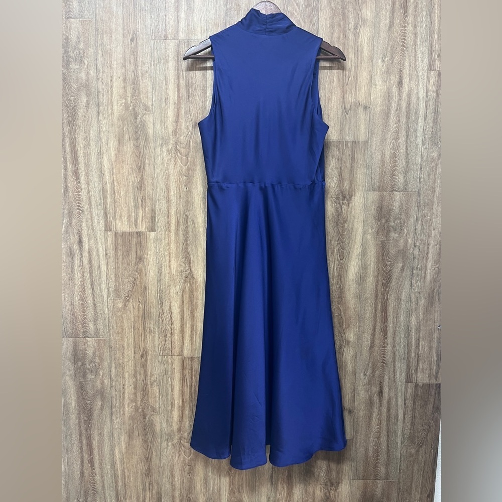 AKRIS Blue Sleeveless Midi Dress - Picture 2 of 12
